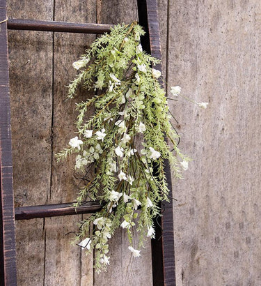 White Lobelia Dripping Garland, 26